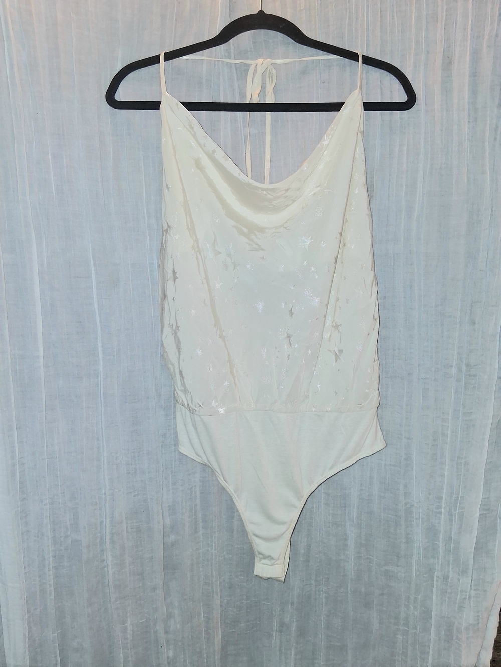 Le Lis Cream Star-Print Bodysuit